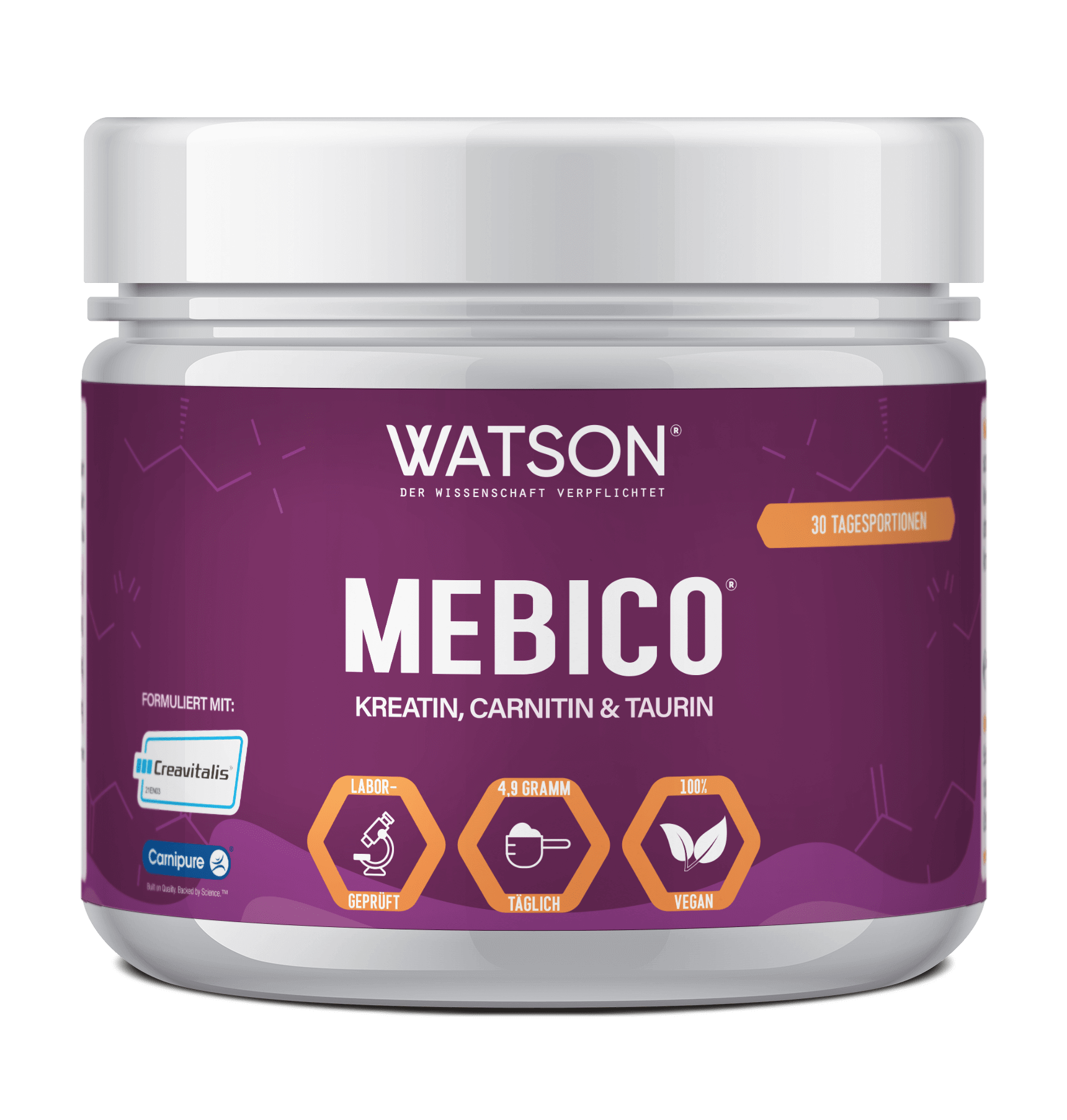 Product image of MEBICO, a white package with violet label